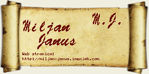 Miljan Janus vizit kartica